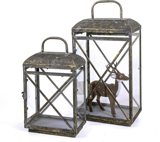 Laterne Metallisch Gold 27x17x53cm 1Stück Laterne Metallisch Gold 27x17x53cm 1Stück