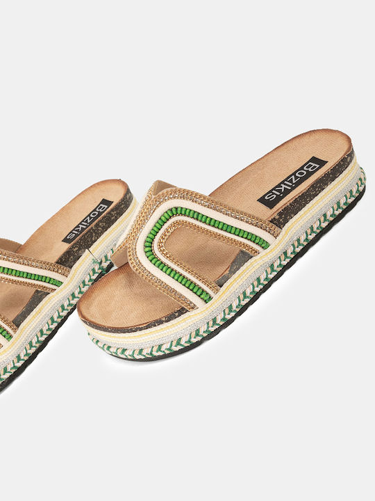 Sandale Casual Damă Flatforme Verzi K24-308-H63-Verde