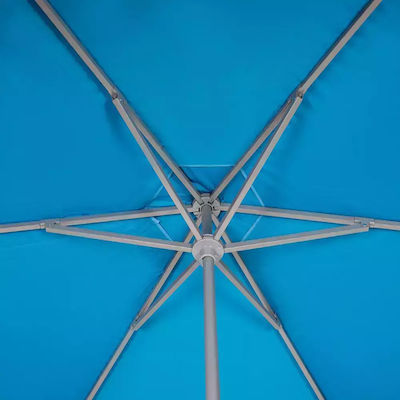 Campo VERDE 220 Foldable Beach Umbrella Diameter 2m with Air Vent Silver/Blue