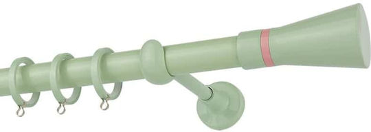 Zogometal Μεταλλικό Κουρτινόξυλο CP4110 Μονό Φ25mm 160εκ. Φυστικί / Ροζ CP4110