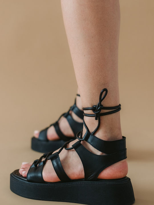 The Shoemart Sandale dama Gladiator Pantofi cu platformă în Negru Culoare