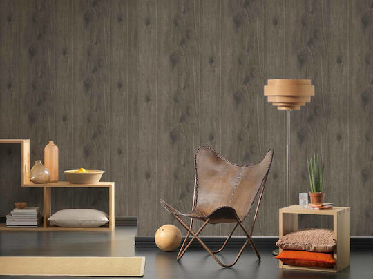 Тапет за Стена Wood Stone Кафяв 1000x53см