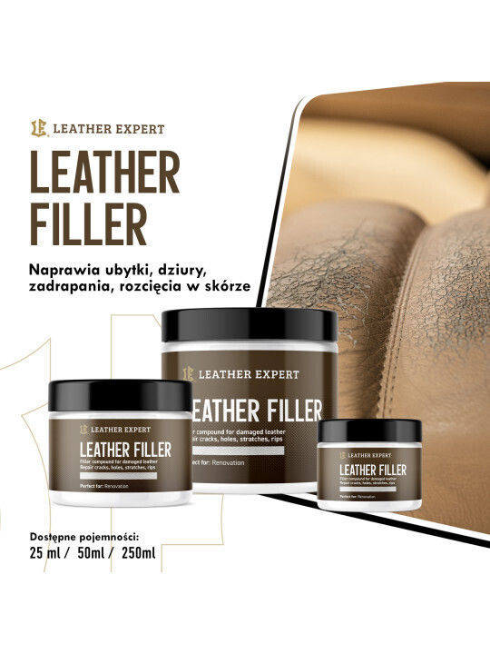 Leather Filler White Leather Putty 25 Ml Leather Expert Le-10-fw25