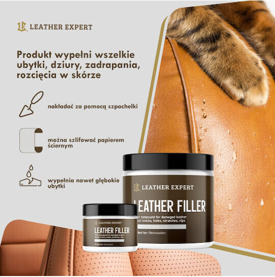Leather Filler White Leather Putty 25 Ml Leather Expert Le-10-fw25