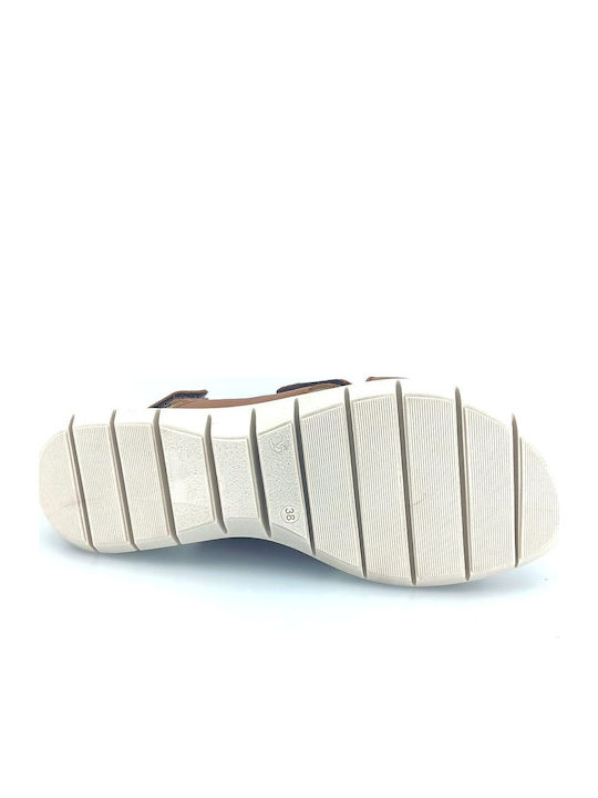Damenplattformen Tabac Braun
