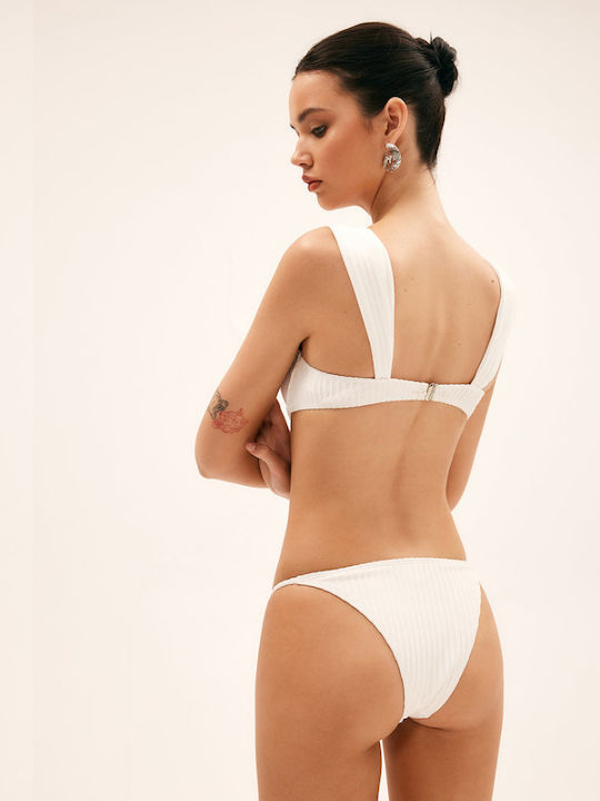 Chicret Underwire Bikini Set Bra & Slip Bottom White