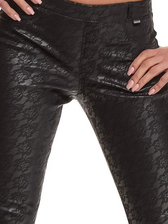 Women's Leather Trousers Black