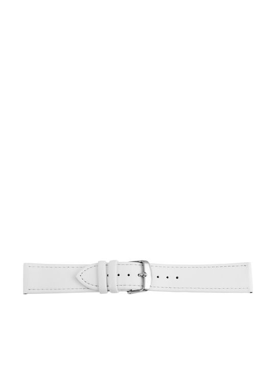 New Era Δερμάτινο Λουράκι Λευκό 22mm