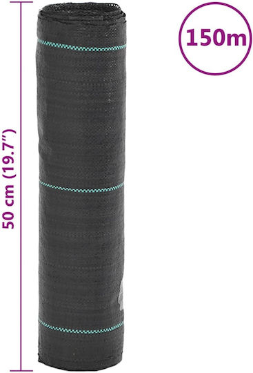 vidaXL 4005141 Ground Cover Fabric 0.5x150m Black