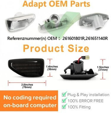 Headlight Crystal Led for Dacia Duster / Logan / Sandero 2pcs