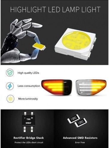 Headlight Crystal Led for Dacia Duster / Logan / Sandero 2pcs