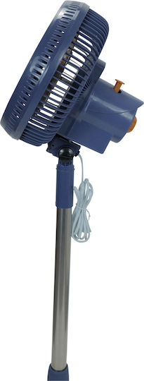 Uncle George Ανεμιστήρας Ορθοστάτης 25W Διαμέτρου 23cm Μπλε