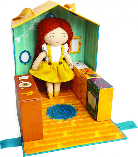 Svoora Păpușă de pânză cu Dollhouse pentru 3+ ani+ Ani 20cm.