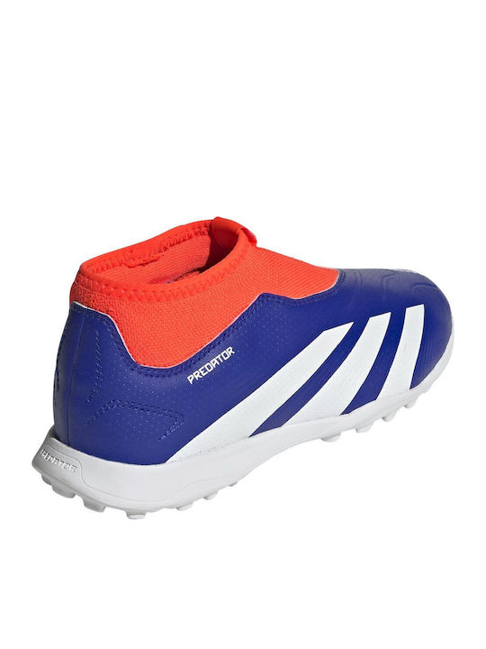 Kids Soccer Cleats And Shoes High Predator 24 League Turf With Sock Without Laces Blue