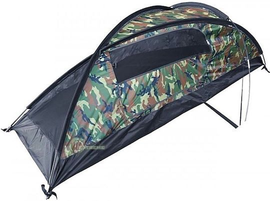 Mil-Tec Sommer Campingzelt Iglu Khaki mit Doppeltuch für 1 Person 240x135x85cm