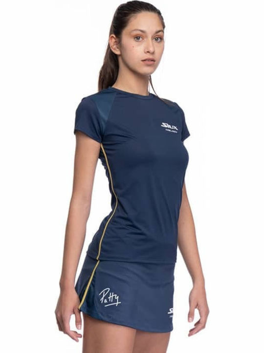 Women's Athletic Blouse Short Sleeve Blue