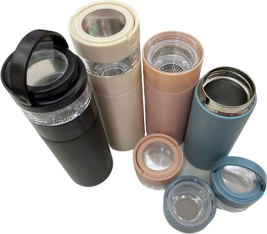 Sticlă Termos Oțel inoxidabil / Plastic 420ml Albastru