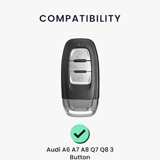 Θήκη Κλειδιού από Carbon με 3 Κουμπιά για Audi σε Πολύχρωμο Χρώμα