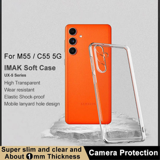 Imak Ux-5 Series Soft Back Cover Silicone Transparent (Galaxy M55)
