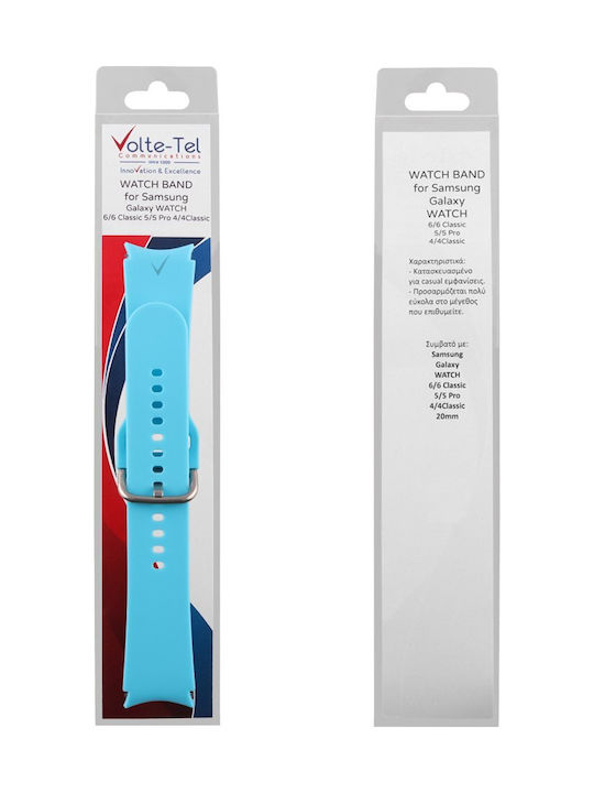 Volte-Tel Strap Silicone Blue (Galaxy Watch4/5/6/7/FE/4 Classic/6 Classic/5 Pro)