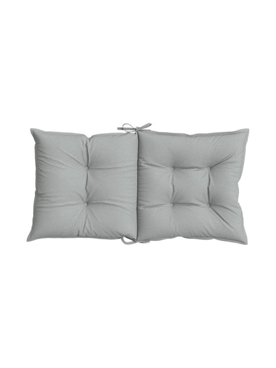 vidaXL Garden Chair Cushion With Backrest Light Gray 6 Pieces 50x100 cm
