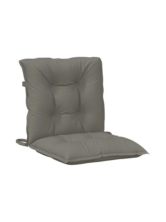 vidaXL Garden Chair Cushion with Backrest Dark Gray 4 Pieces 50x100 cm