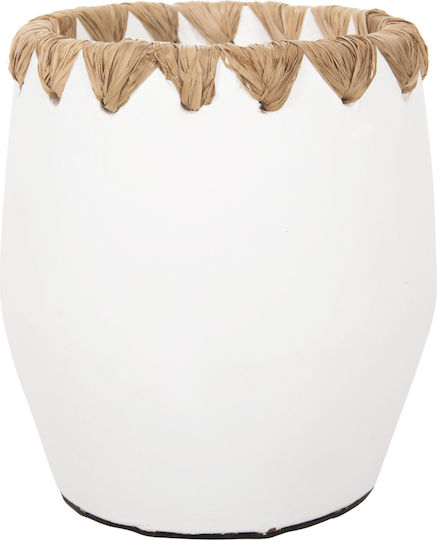 HomeMarkt Decorative Vase Ceramic Orange Diameter 13xHeight 13cm