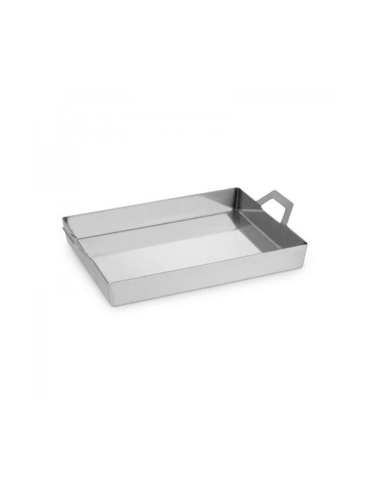 Pujadas Servierplatte Rechteckig Rostfreier Stahl Silber 22x14cm 1Stück