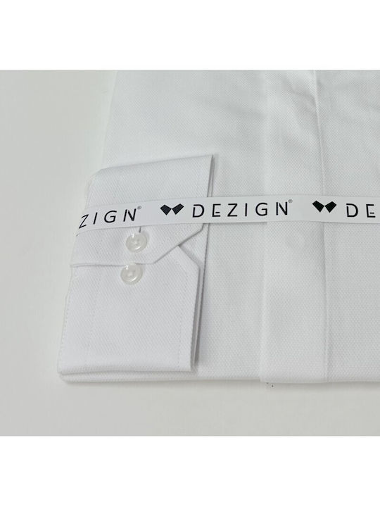 D-Zine Men's Shirt Long Sleeve Cotton White