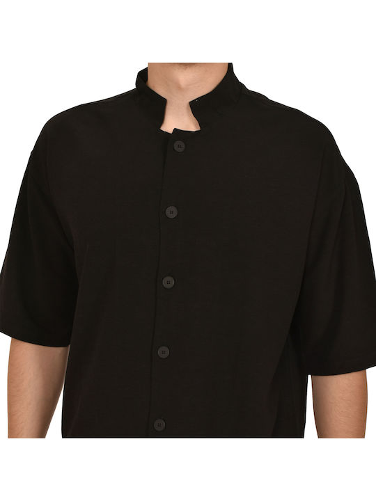 Дълъг Ръкав Overshirt Черен
