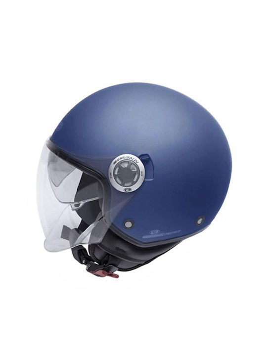 Garibaldi G20 Jet Helmet with Sun Visor ECE 22.06 Blue Matt