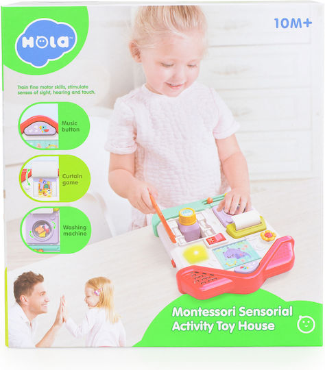Hola Toys Βρεφικό Παιχνίδι Montessori Sensorial Activity House με Μουσική για 10+ Μηνών