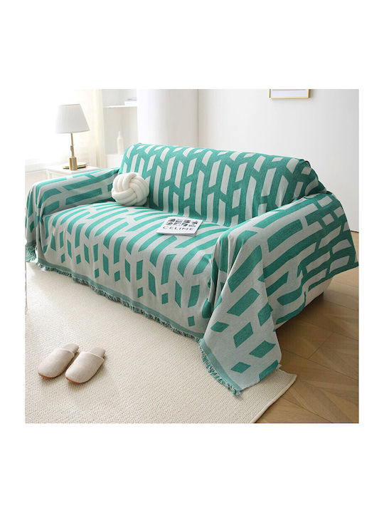 Beauty Home Σετ Ριχτάρια 2τμχ Γούνινο Πράσινο 8613ΣΕΤ2