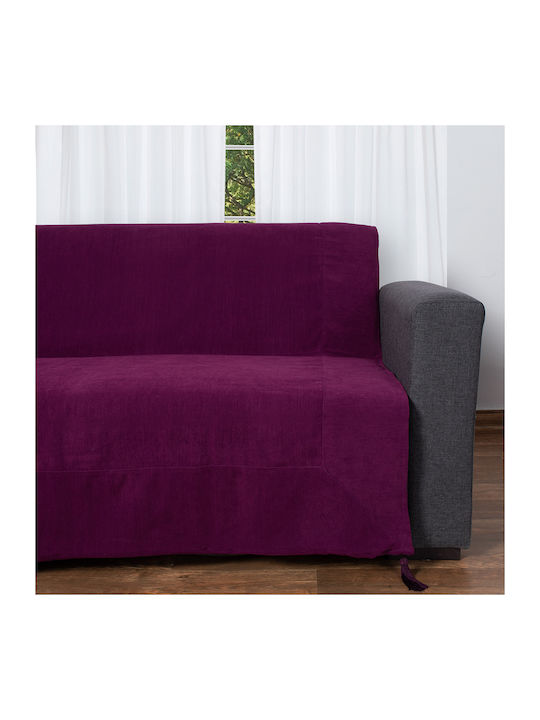 Silk Fashion 1307 Ριχτάρι Πολυθρόνας Chenille 180x180εκ. Βιολέτι