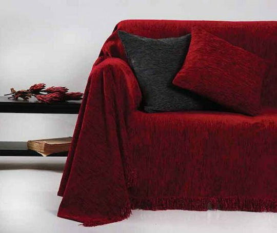 Anna Riska 1300 Sesselüberwurf Chenille 150x180cm Rote