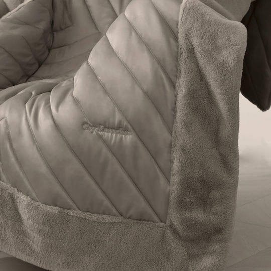 Guy Laroche Utopia Фотьойл Throw 2 Страни Космат 120x170см Taupe