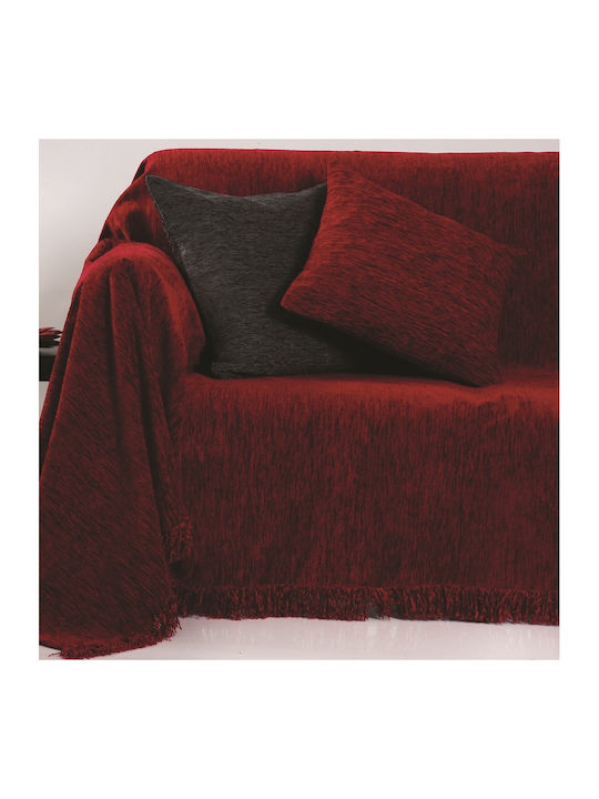 Anna Riska 1300 Ριχτάρι Πολυθρόνας Chenille 150x180εκ. Red