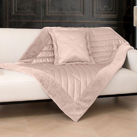 Guy Laroche Utopia Armchair Throw Two Sides Fur 120x170cm Amethyst