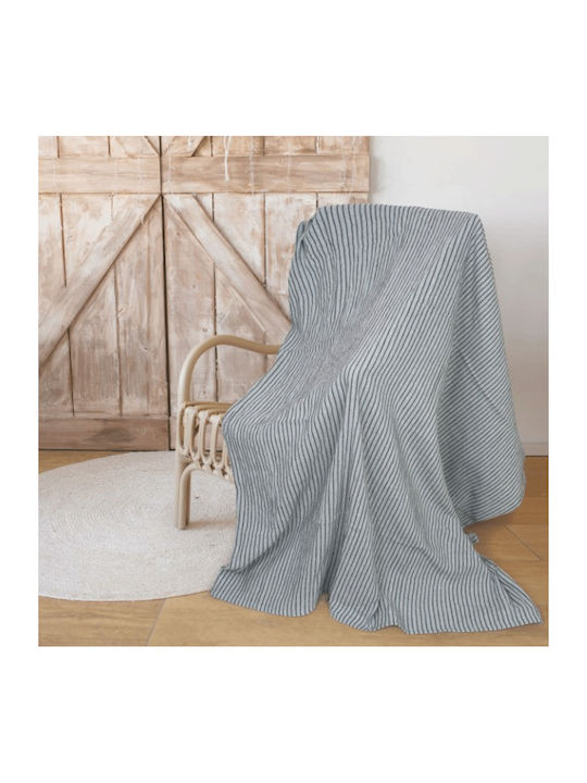 Kipper Matcho Ριχτάρι Διθέσιου Καναπέ 180x250εκ. Grey