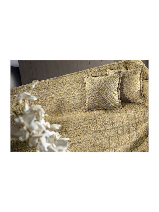 Guy Laroche Monte Cuverturi Pentru Canapea 2 Locuri Chenille 180x250 cm Aurii