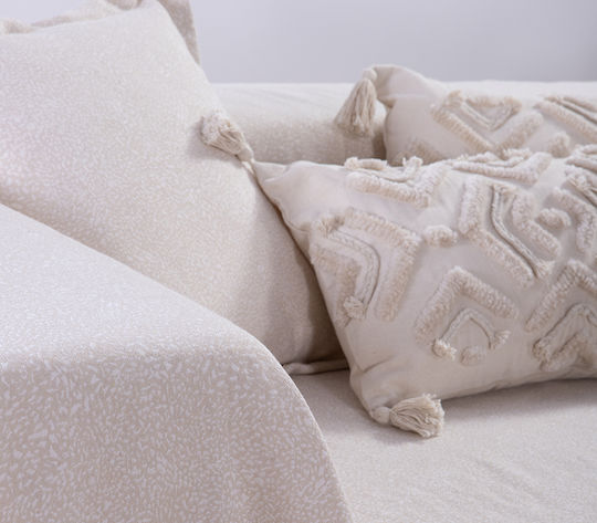 Nef-Nef Homeware Aronia Ριχτάρι Τριθέσιου Καναπέ 170x300εκ. Ecru