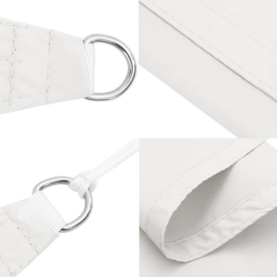 vidaXL Триъгълник Shade Sail Бял с PU покритие 2x2m