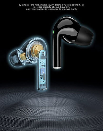 Buxton BTW 4600 In-ear Bluetooth Handsfree Ακουστικά με Θήκη Φόρτισης Μαύρα