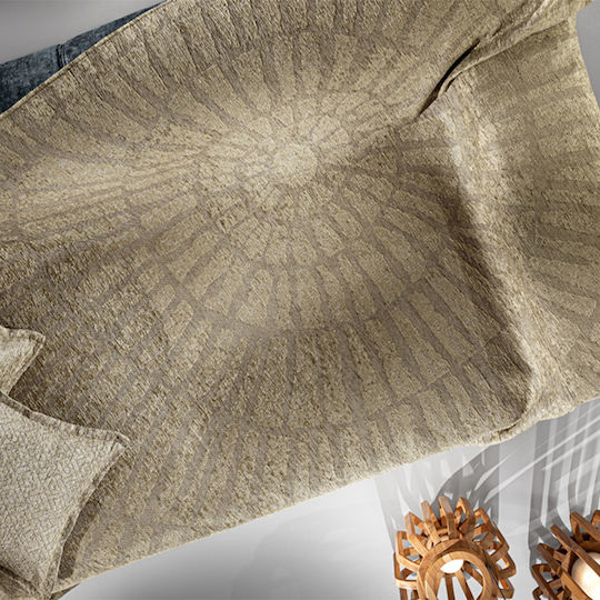 Guy Laroche Siren Armchair Throw Chenille 180x150cm Natural