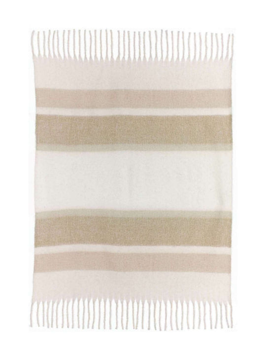 Vivaraise Isabel Armchair Throw Crinkled 130x160cm Natural