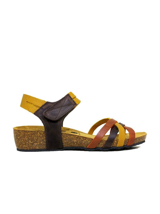 Plakton Apure Anatomic Women's Leather Ankle Strap Platforms Multicolour