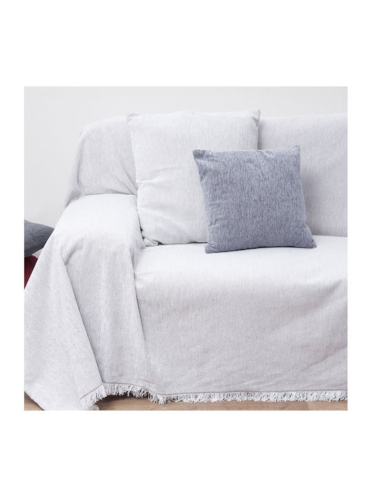 Anna Riska 1300 Ριχτάρι Πολυθρόνας Chenille 150x180εκ. Off White