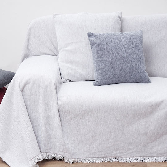 Anna Riska 1300 Armchair Throw Chenille 150x180cm Off White