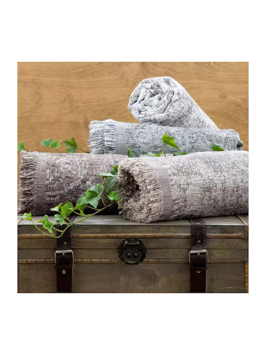 Borea Ines Ριχτάρι Πολυθρόνας Chenille 180x180εκ. Καφέ