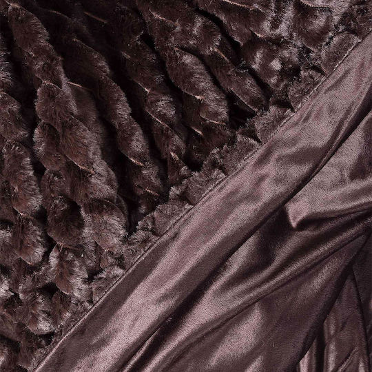 Silk Fashion Pelzige Decke Couch 130x160cm Braun